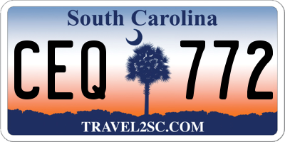 SC license plate CEQ772