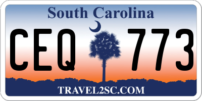 SC license plate CEQ773