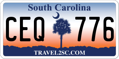 SC license plate CEQ776