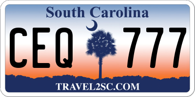 SC license plate CEQ777