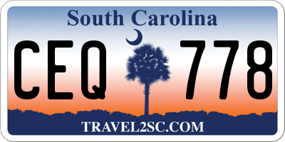 SC license plate CEQ778