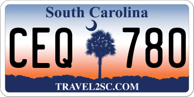 SC license plate CEQ780