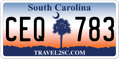 SC license plate CEQ783