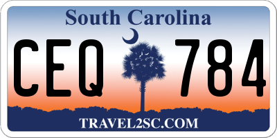 SC license plate CEQ784