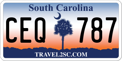SC license plate CEQ787