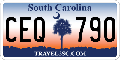 SC license plate CEQ790