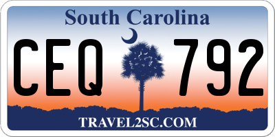SC license plate CEQ792