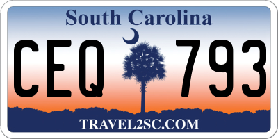 SC license plate CEQ793