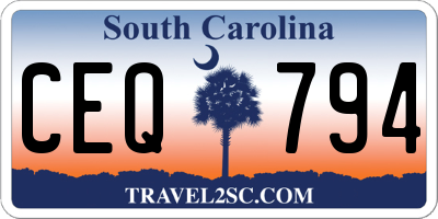 SC license plate CEQ794