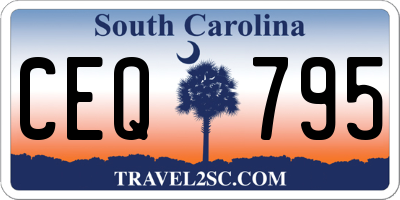SC license plate CEQ795