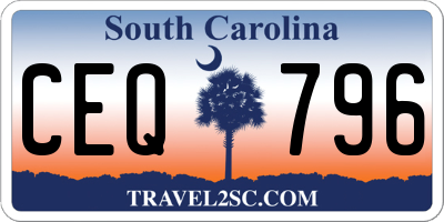 SC license plate CEQ796