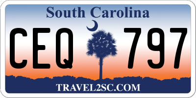 SC license plate CEQ797