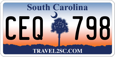 SC license plate CEQ798