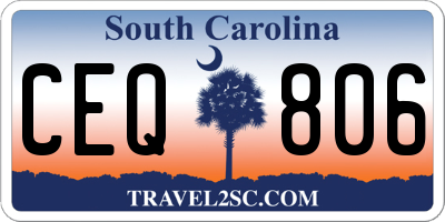SC license plate CEQ806