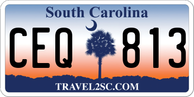 SC license plate CEQ813