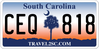 SC license plate CEQ818
