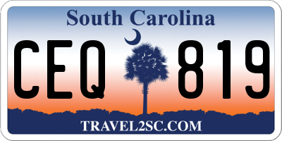 SC license plate CEQ819
