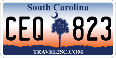 SC license plate CEQ823