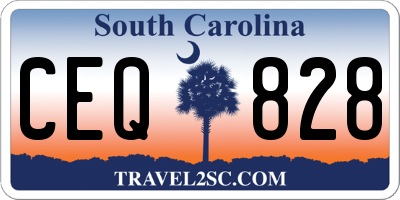 SC license plate CEQ828