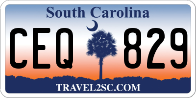 SC license plate CEQ829