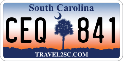SC license plate CEQ841