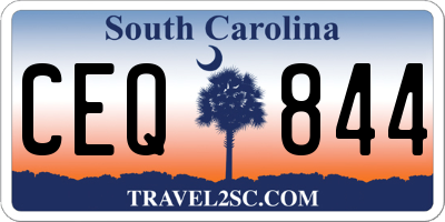 SC license plate CEQ844