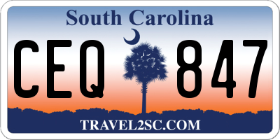 SC license plate CEQ847