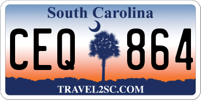 SC license plate CEQ864