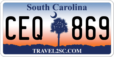 SC license plate CEQ869