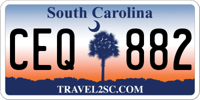 SC license plate CEQ882