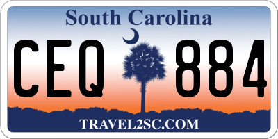 SC license plate CEQ884