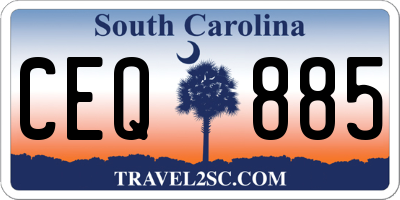 SC license plate CEQ885