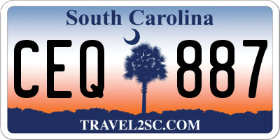 SC license plate CEQ887