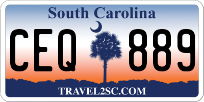 SC license plate CEQ889