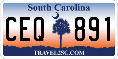 SC license plate CEQ891