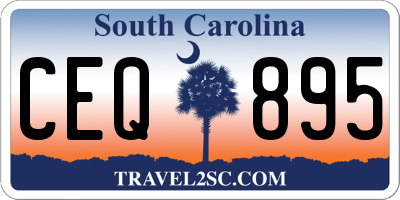 SC license plate CEQ895