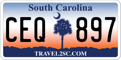 SC license plate CEQ897