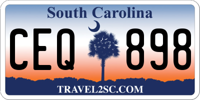SC license plate CEQ898