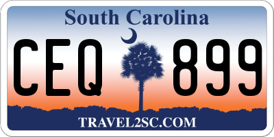 SC license plate CEQ899