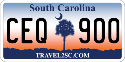 SC license plate CEQ900