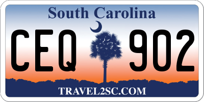 SC license plate CEQ902