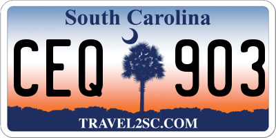 SC license plate CEQ903