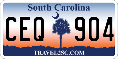 SC license plate CEQ904