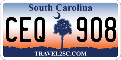 SC license plate CEQ908