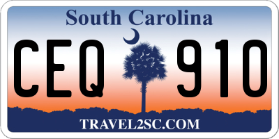 SC license plate CEQ910