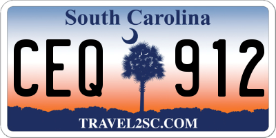 SC license plate CEQ912