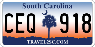 SC license plate CEQ918