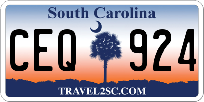 SC license plate CEQ924