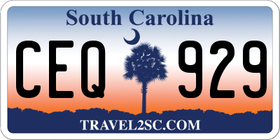 SC license plate CEQ929