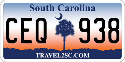 SC license plate CEQ938